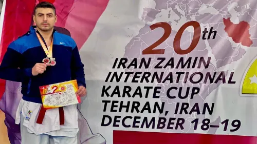 کسب نشان نقره کاراته کای کشور، در بیستمین دوره مسابقات بین المللی کاراته